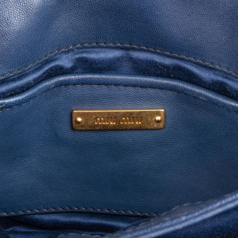 Miu Miu Matelassé Nappa Leather Small Flap Crossbody Bag