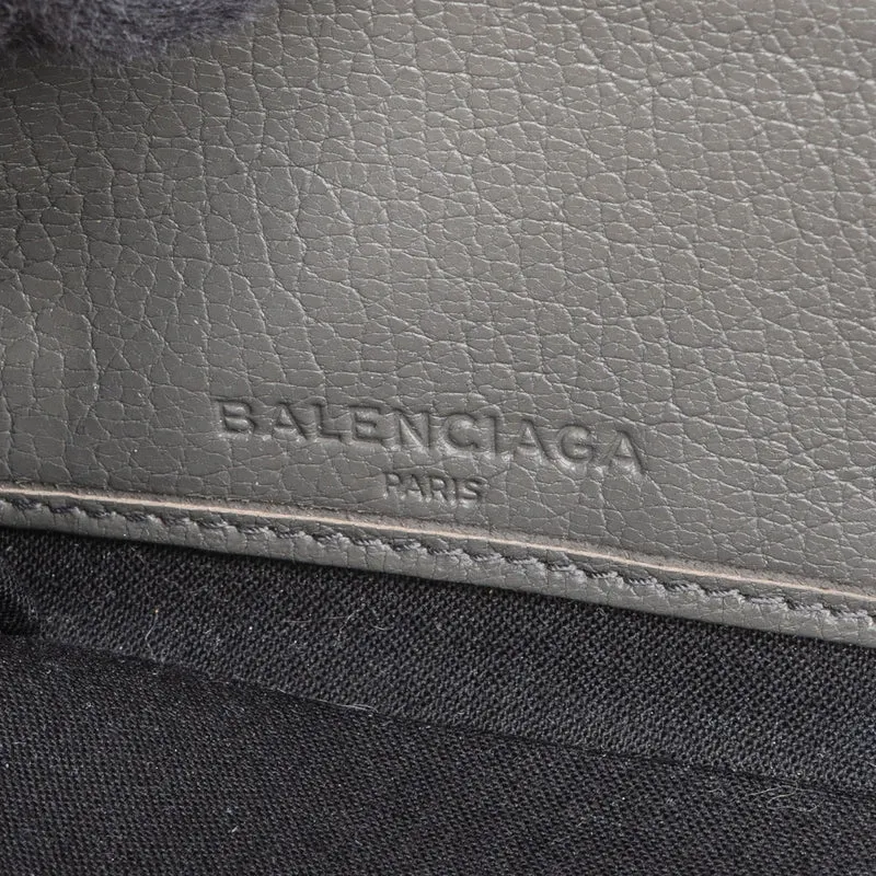Balenciaga Grey Classic Leather Zip Wallet