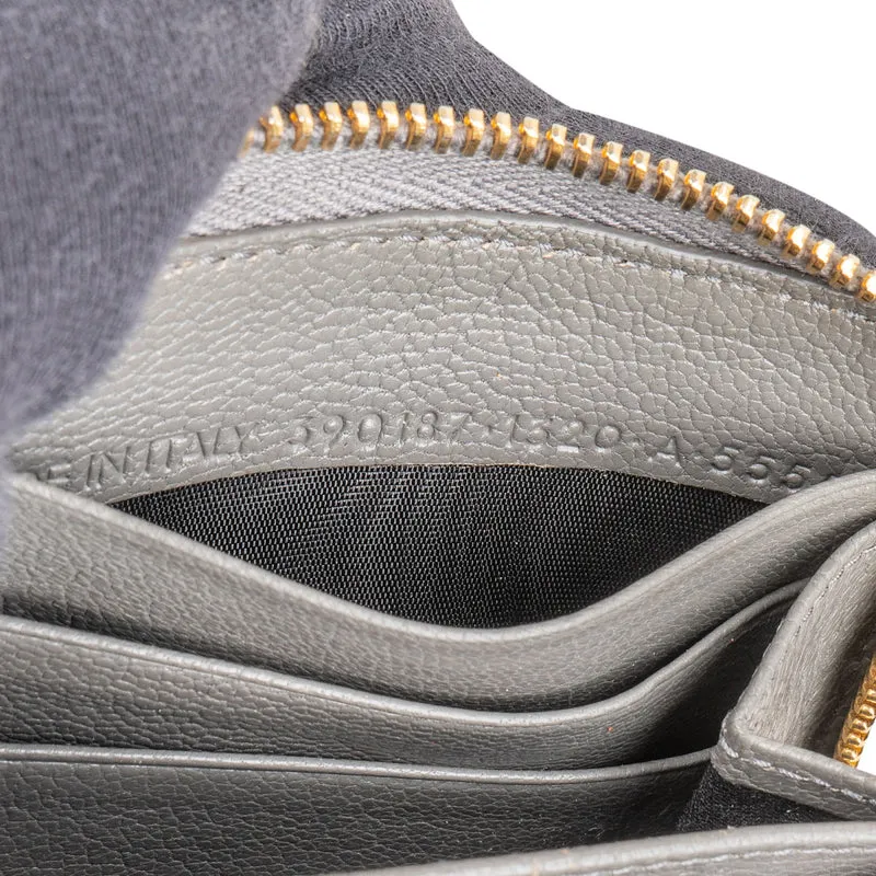 Balenciaga Grey Classic Leather Zip Wallet