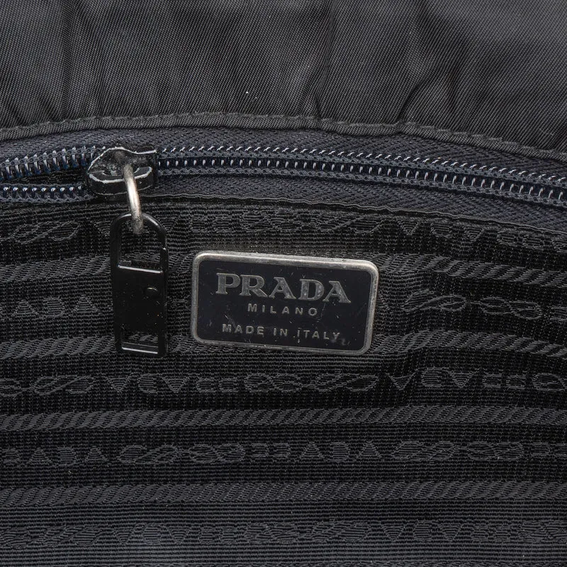 Prada Nero Tessuto Plastic Chain Shoulder Bag
