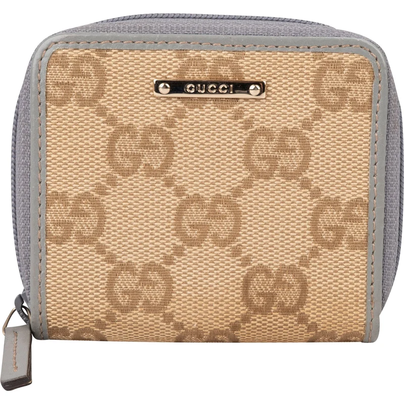 Gucci Monogram GG Canvas Zip Around Coin Wallet