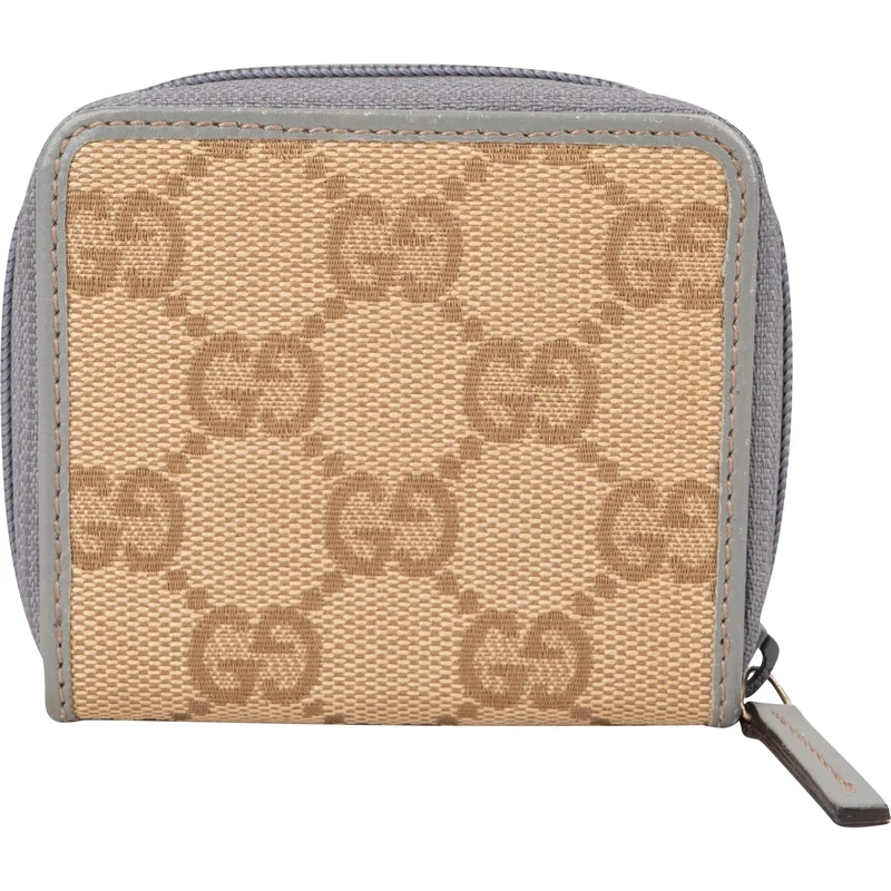 Gucci Monogram GG Canvas Zip Around Coin Wallet