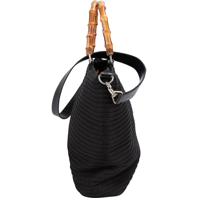 Gucci Bamboo Black Tote Handbag