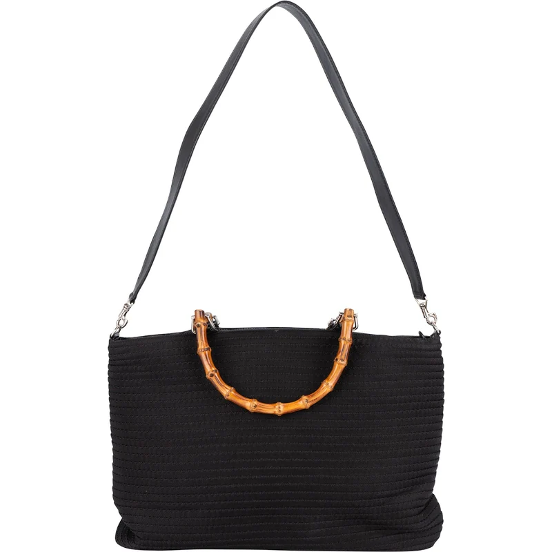 Gucci Bamboo Black Tote Handbag