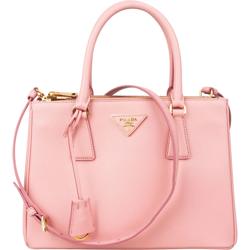 Prada Pink Saffiano Leather Galleria Handbag