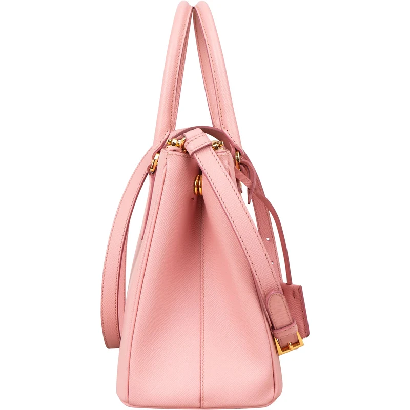 Prada Pink Saffiano Leather Galleria Handbag