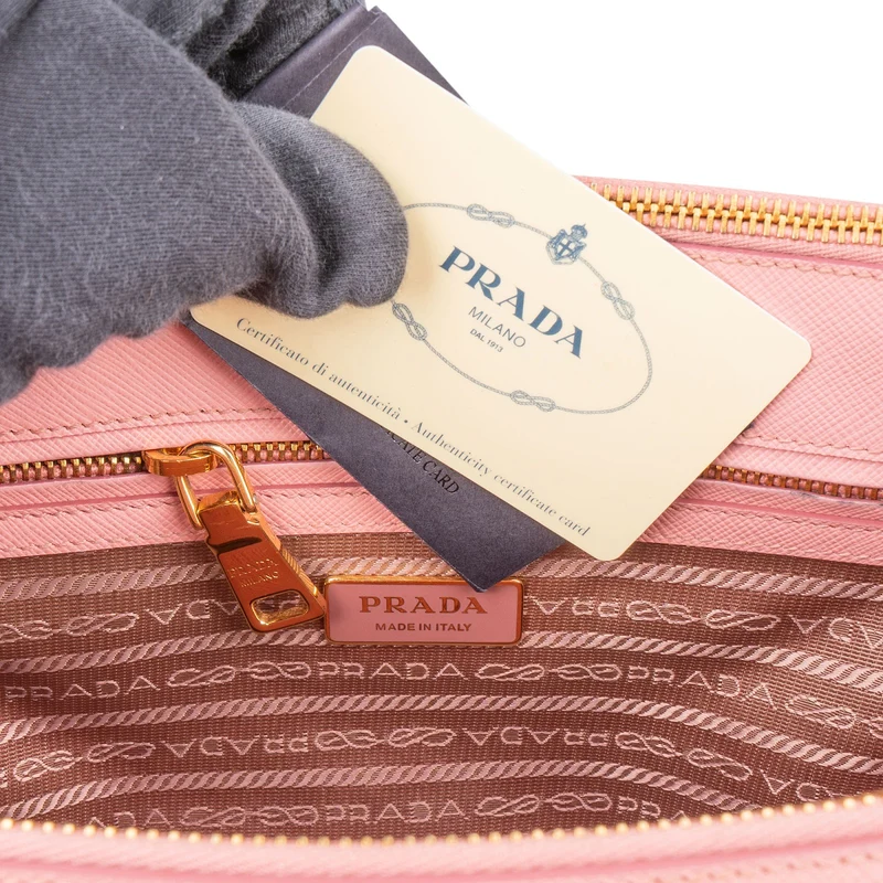 Prada Pink Saffiano Leather Galleria Handbag