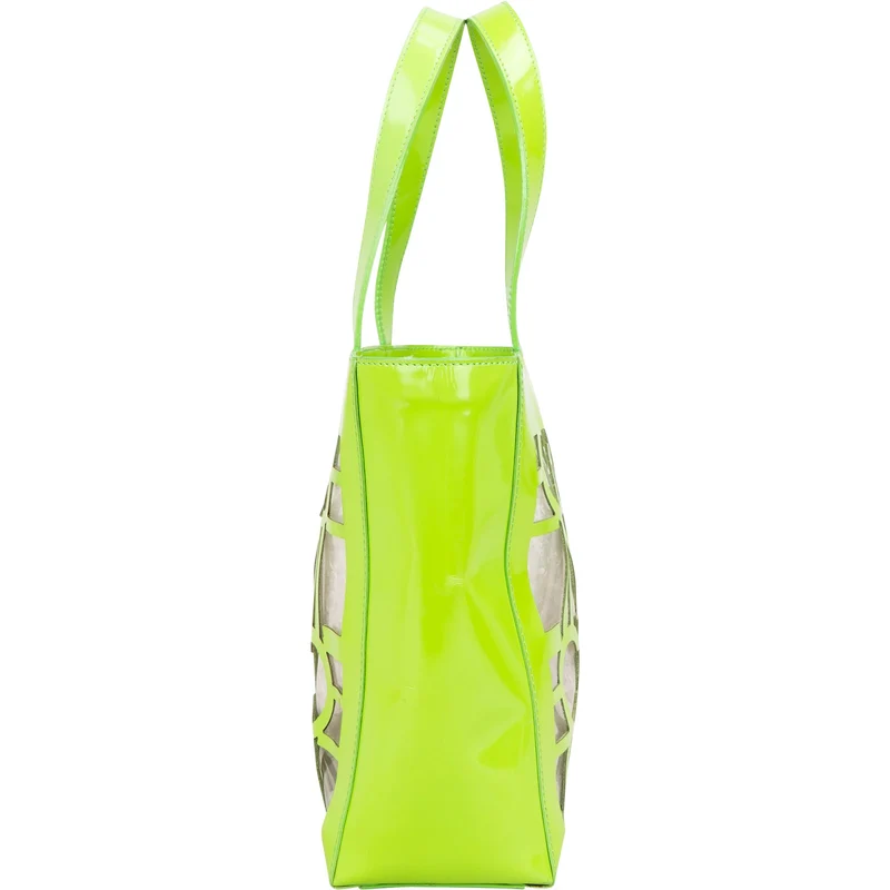 Celine Patent Leather Vertical Transparent Cutout Handbag