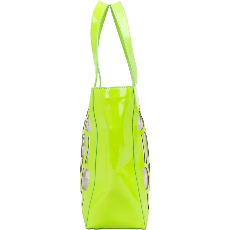 Celine Patent Leather Vertical Transparent Cutout Handbag