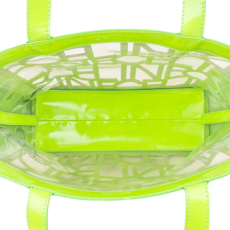 Celine Patent Leather Vertical Transparent Cutout Handbag