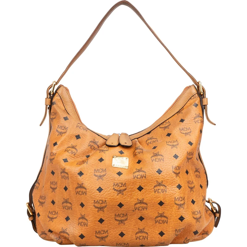 MCM Monogram Visetos Hobo Shoulder Bag