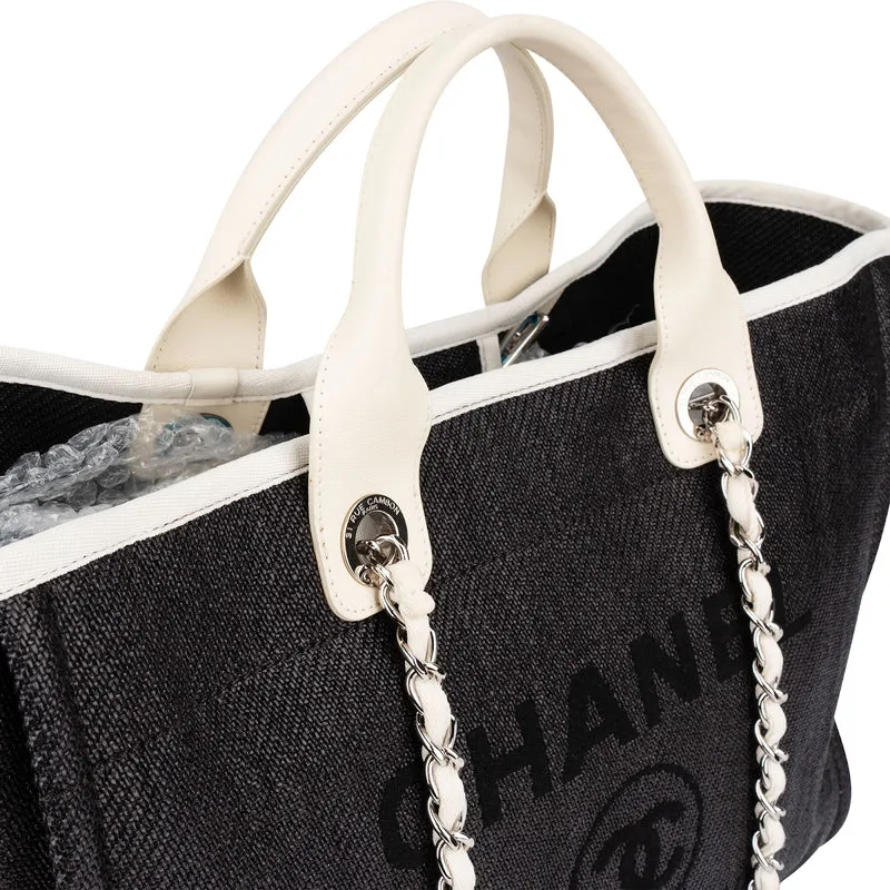 Chanel Denim Deauville Tote Shoulder Bag