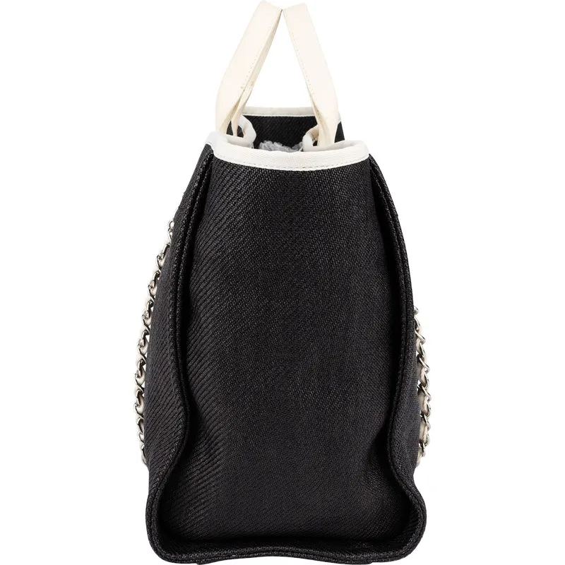 Chanel Denim Deauville Tote Shoulder Bag