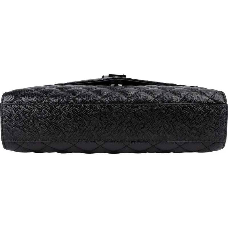 Saint Laurent Grain de Poudre Leather Medium Envelope Crossbody Bag