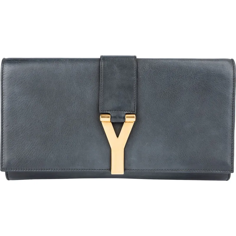 Yves Saint Laurent Leather Y-Ligne Clutch