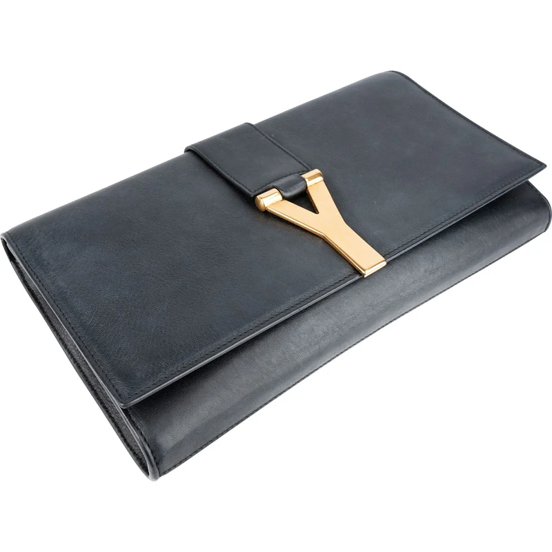Yves Saint Laurent Leather Y-Ligne Clutch