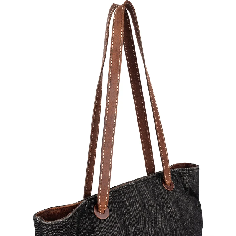 Chanel Maxi Denim CC Stitch Tote Shoulder Bag