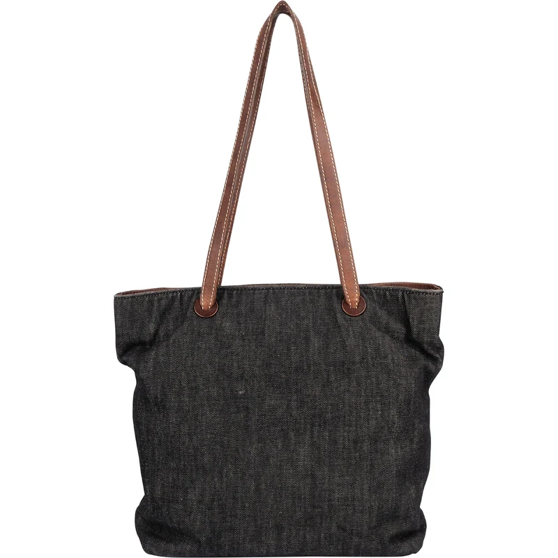 Chanel Maxi Denim CC Stitch Tote Shoulder Bag