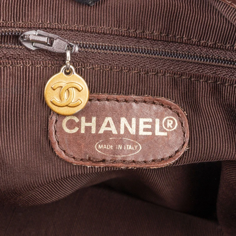 Chanel Maxi Denim CC Stitch Tote Shoulder Bag