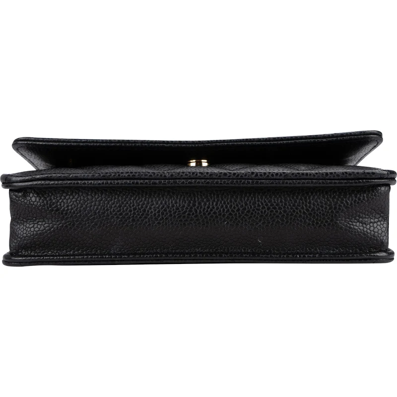 Chanel Quilted Caviar Leather Wallet On Chain Crossbody Bag