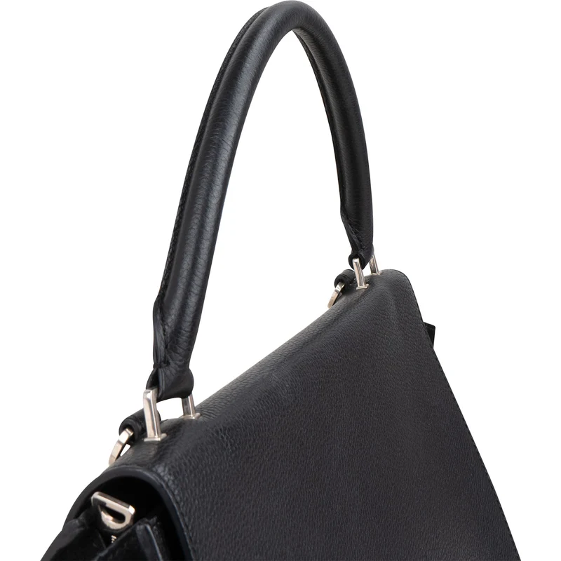 Céline Grained Calfskin Suede Trapeze Handbag