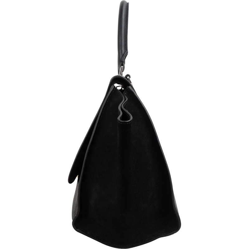 Céline Grained Calfskin Suede Trapeze Handbag