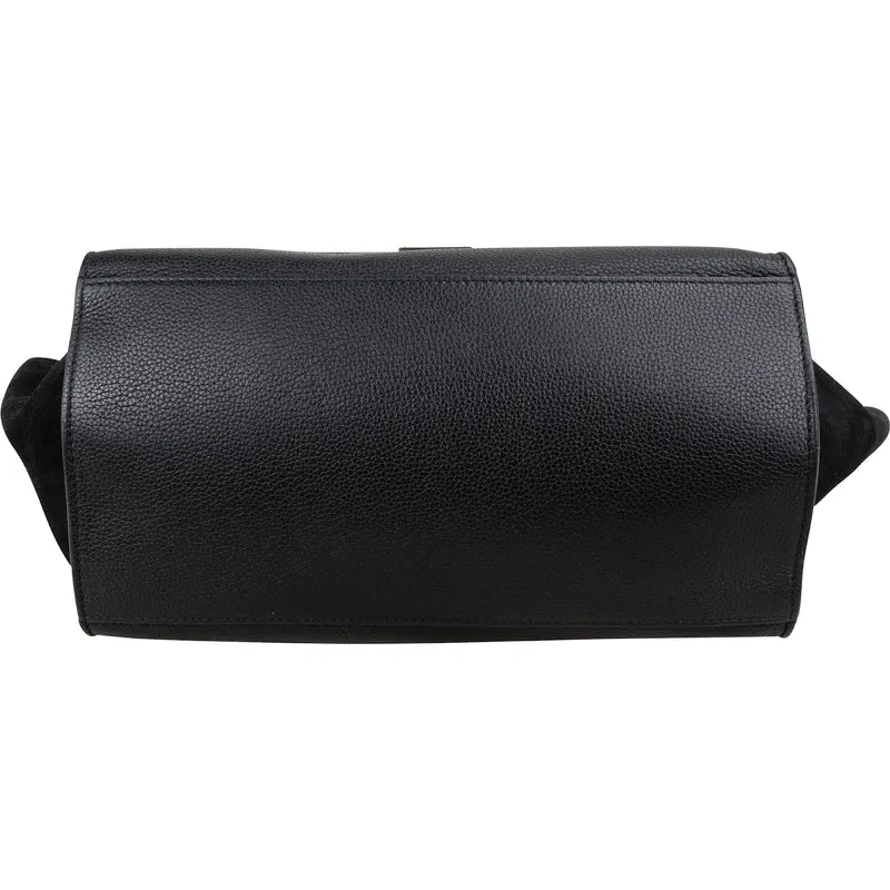 Céline Grained Calfskin Suede Trapeze Handbag