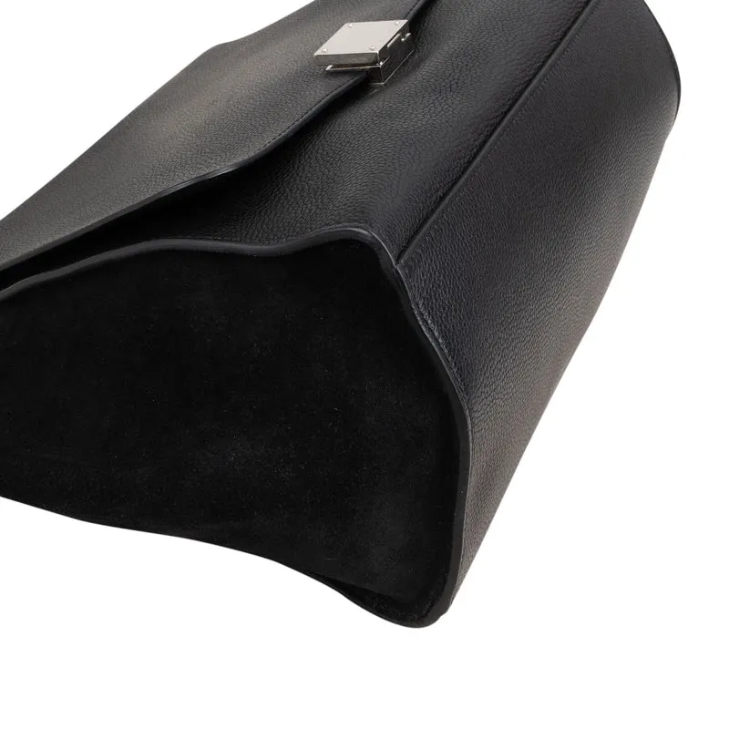Céline Grained Calfskin Suede Trapeze Handbag