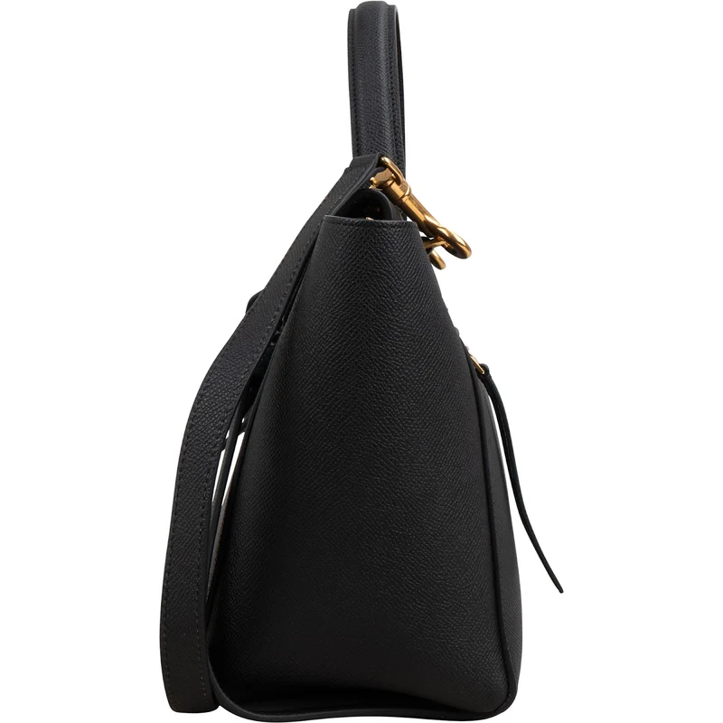 Céline Black Grained Calfskin Nano Belt Handbag