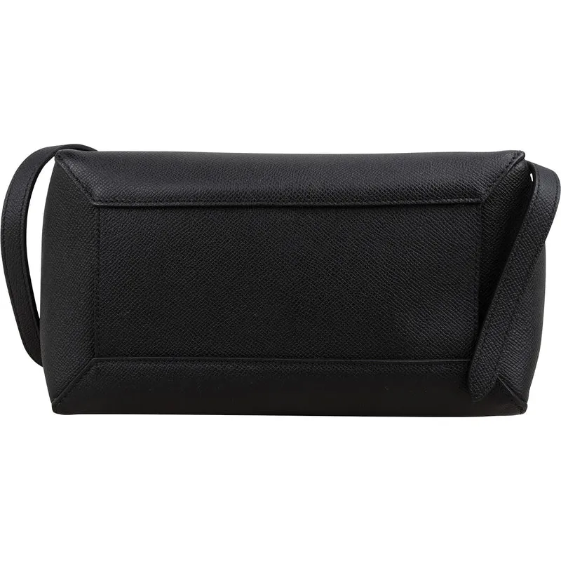 Céline Black Grained Calfskin Nano Belt Handbag