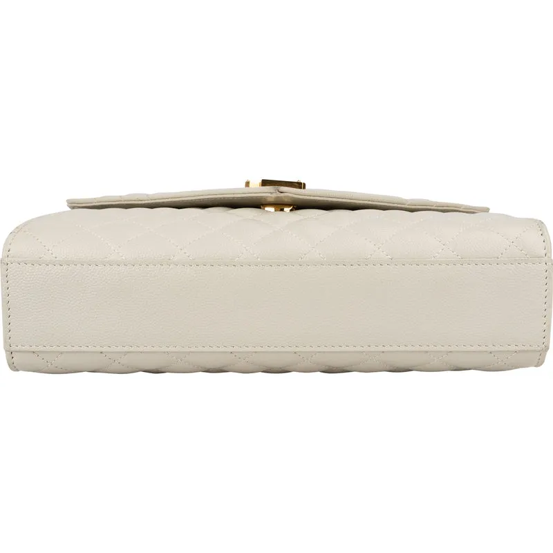Saint Laurent Quilted Grain de Poudre Leather Small Envelope Crossbody Bag