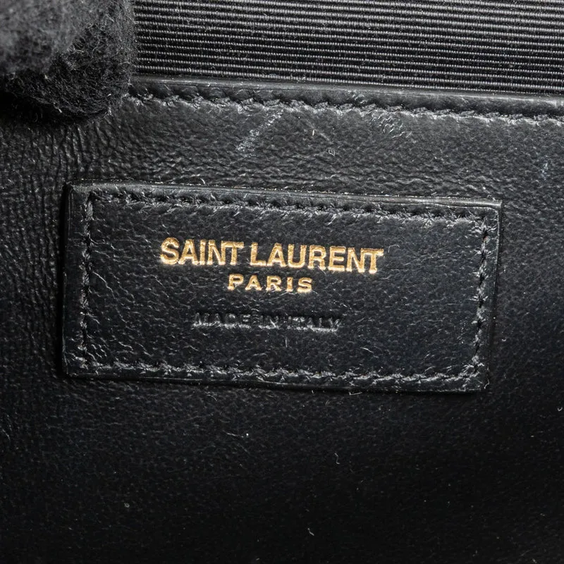 Saint Laurent Quilted Grain de Poudre Leather Small Envelope Crossbody Bag