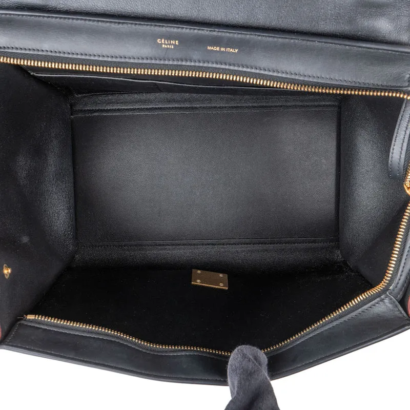 Céline Tricolor Suede Leather Trapeze Handbag