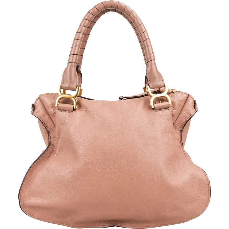 Chloé Pink Grained Calfskin Marcie Handbag