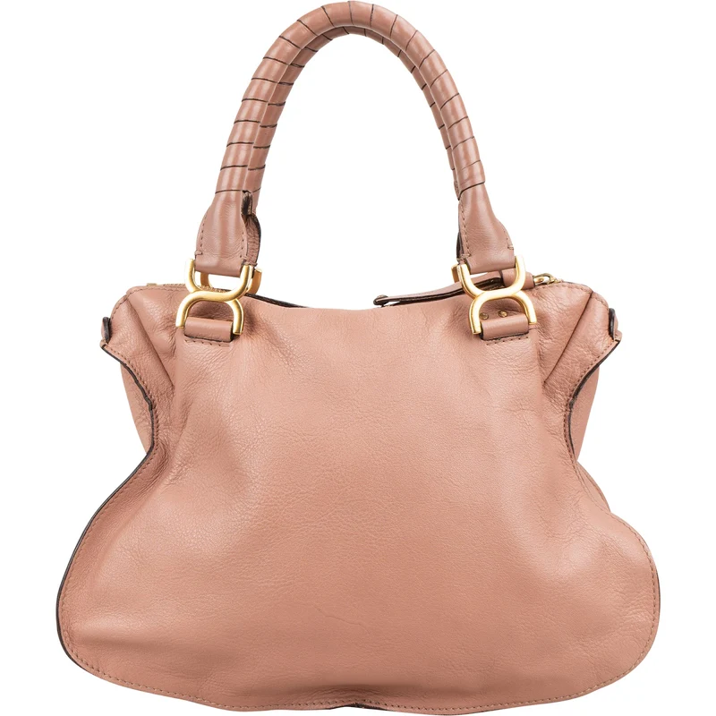 Chloé Pink Grained Calfskin Marcie Handbag