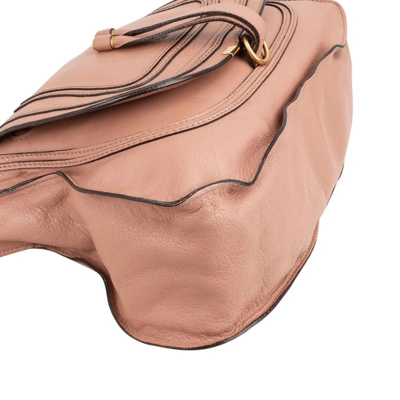 Chloé Pink Grained Calfskin Marcie Handbag