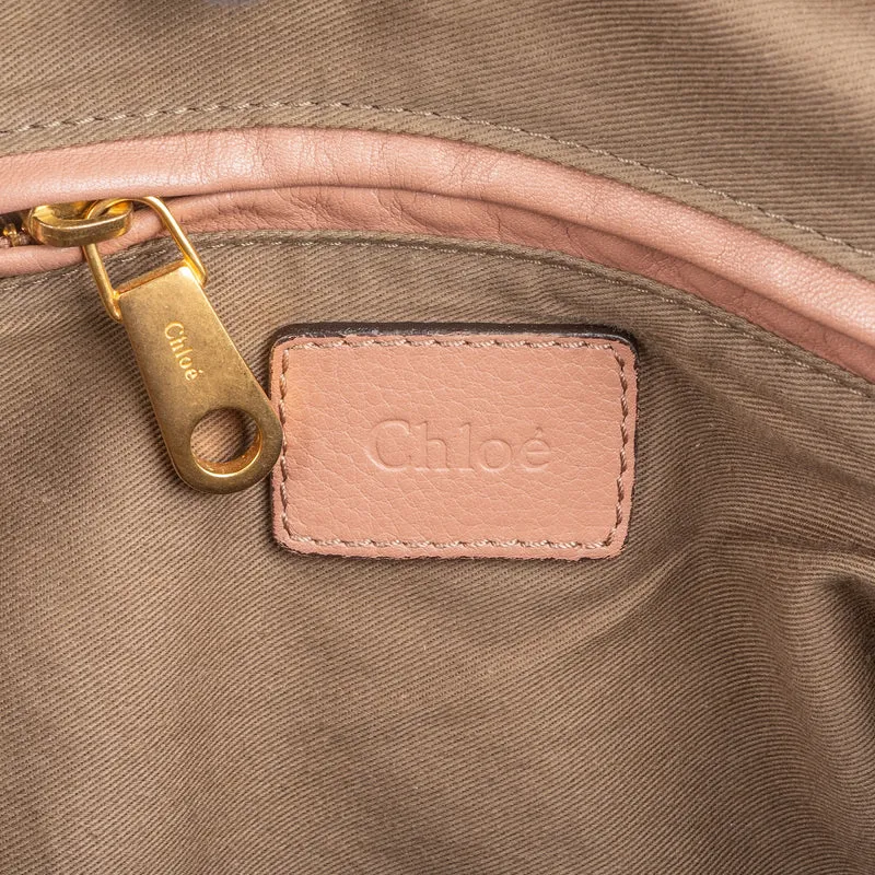 Chloé Pink Grained Calfskin Marcie Handbag