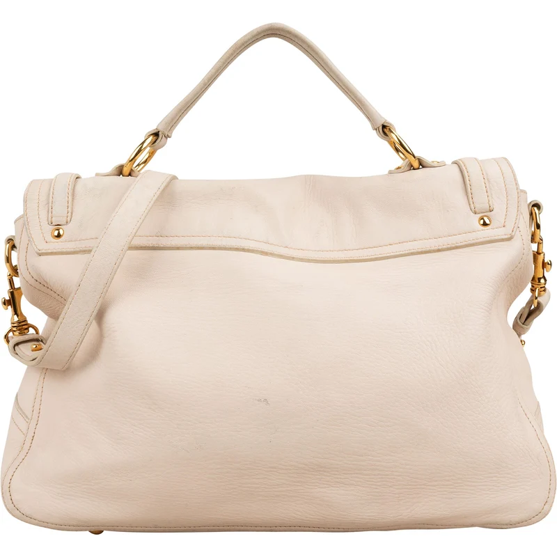 Miu Miu Smooth Leather Turnlock Satchel Handbag
