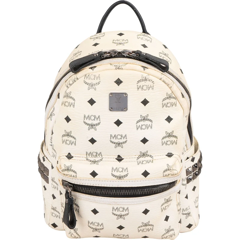 MCM Monogram Visetos Stark Side Studs Small Backpack