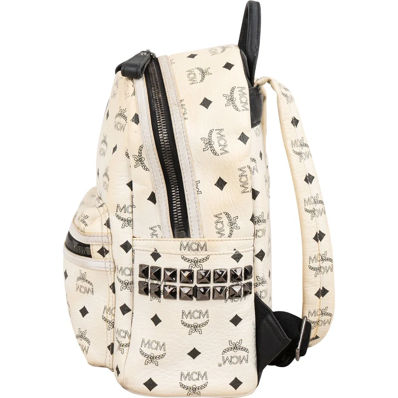 MCM Monogram Visetos Stark Side Studs Small Backpack