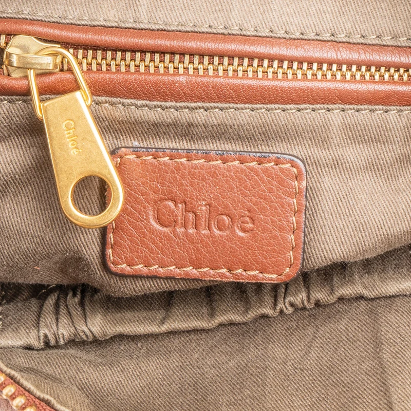 Chloé Grained Calfskin Marcie Hobo Saddle Shoulder Bag