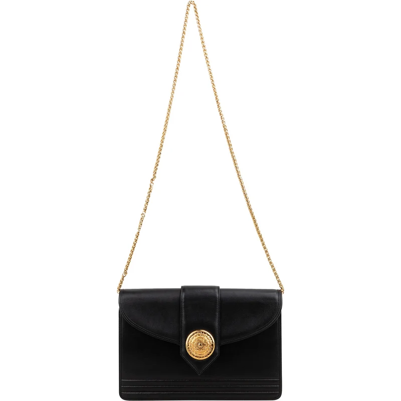 Yves Saint Laurent Calfskin Vintage Sun Medallion Envelope Flap Shoulder Bag