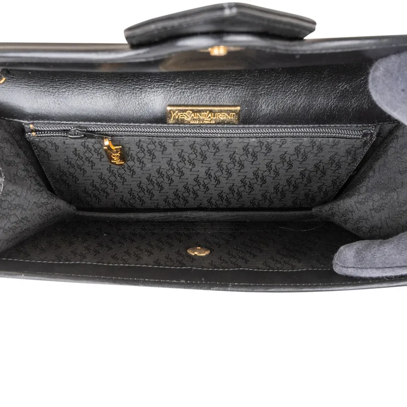 Yves Saint Laurent Calfskin Vintage Sun Medallion Envelope Flap Shoulder Bag