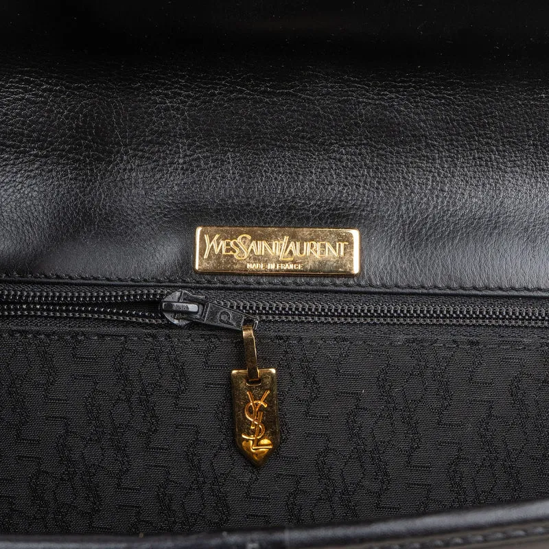 Yves Saint Laurent Calfskin Vintage Sun Medallion Envelope Flap Shoulder Bag