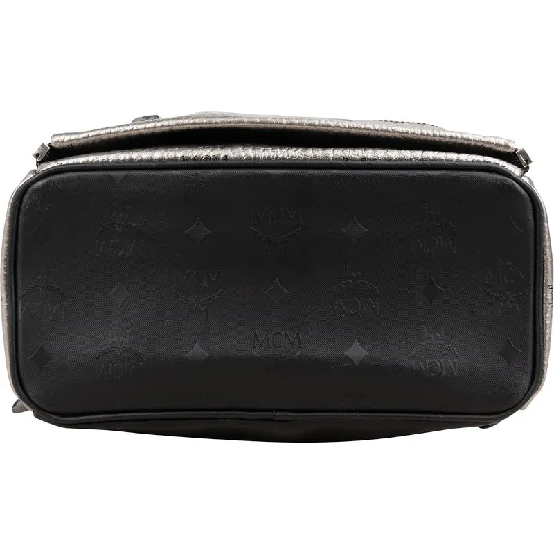 MCM Visetos Monogram Metallic Stark Studded 2 in 1 Small Backpack