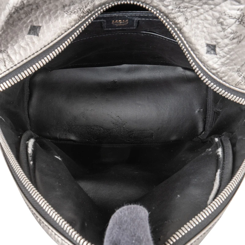MCM Visetos Monogram Metallic Stark Studded 2 in 1 Small Backpack
