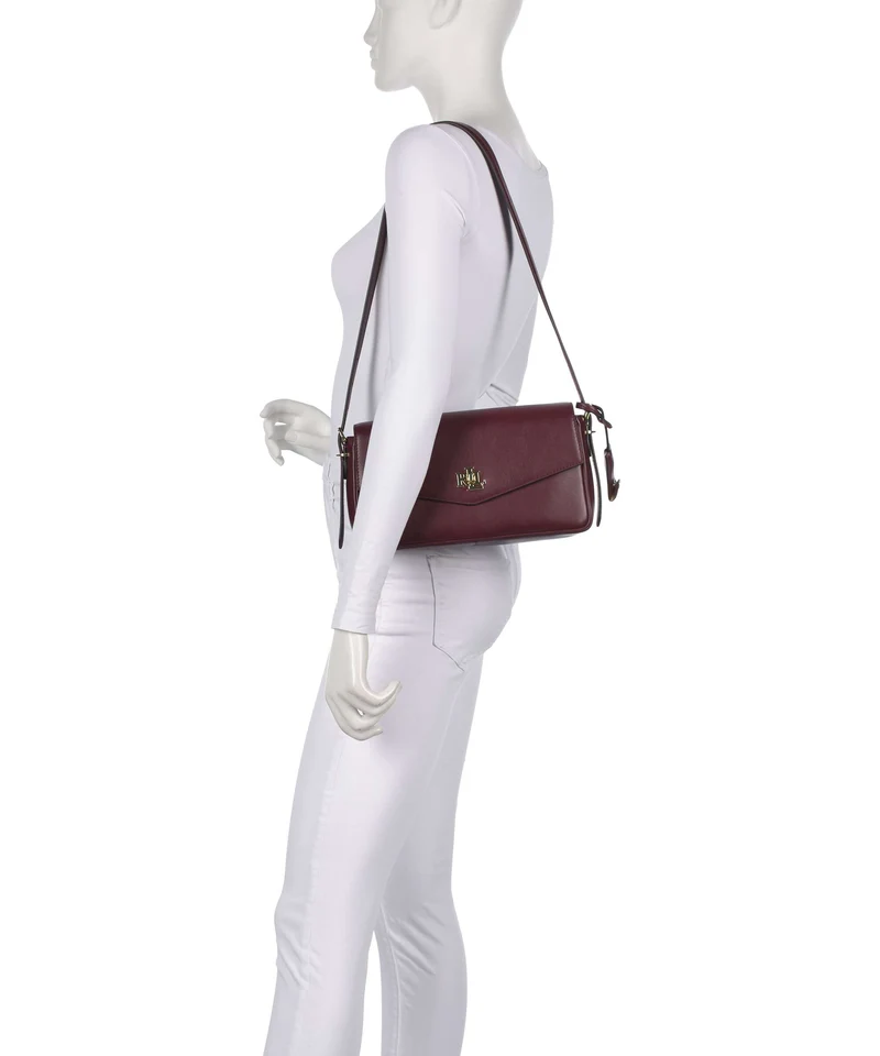 Lauren Ralph Lauren Farrah Medium Schultertasche dark garnet