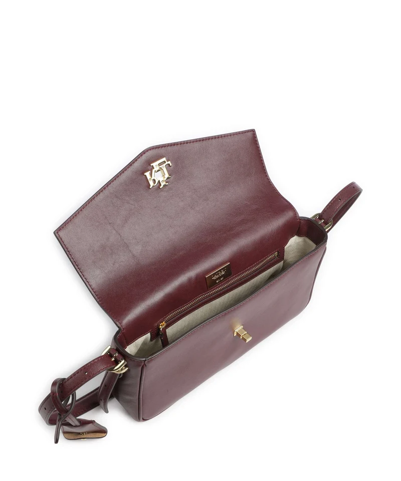 Lauren Ralph Lauren Farrah Medium Schultertasche dark garnet