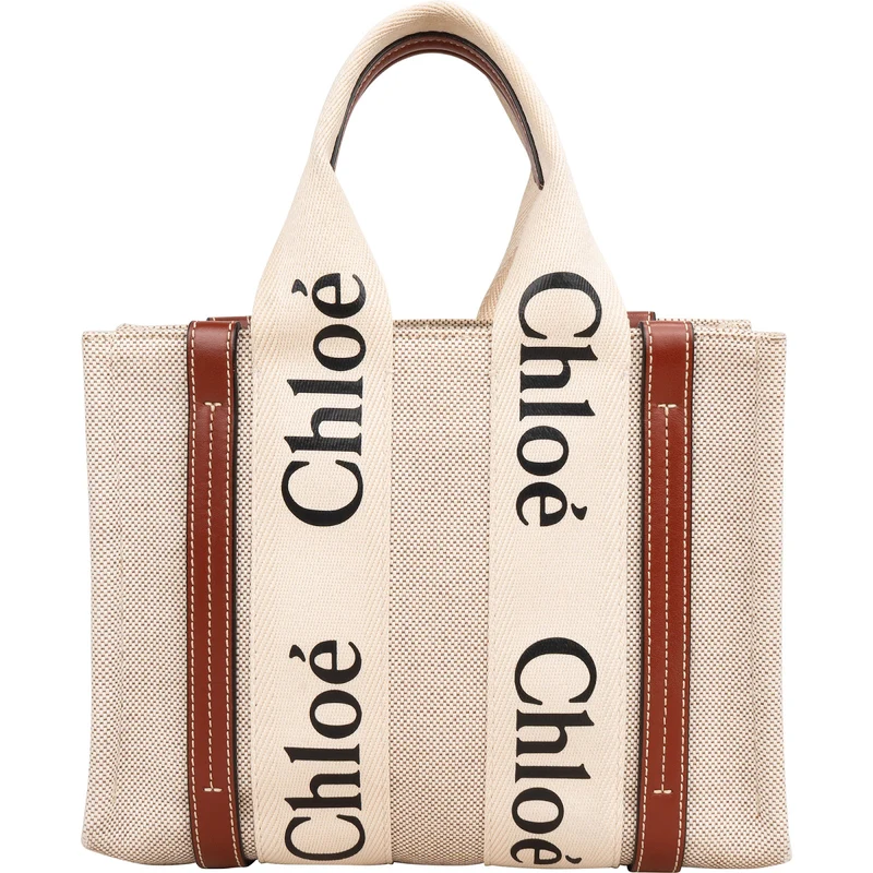 Chloé Canvas Small Woody Tote Handbag