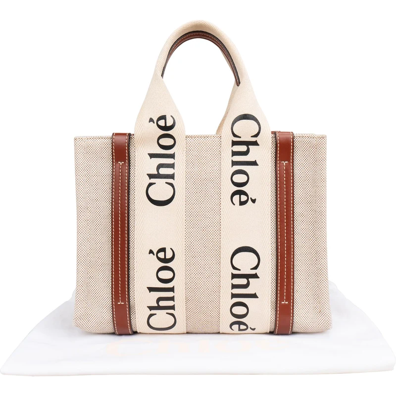 Chloé Canvas Small Woody Tote Handbag